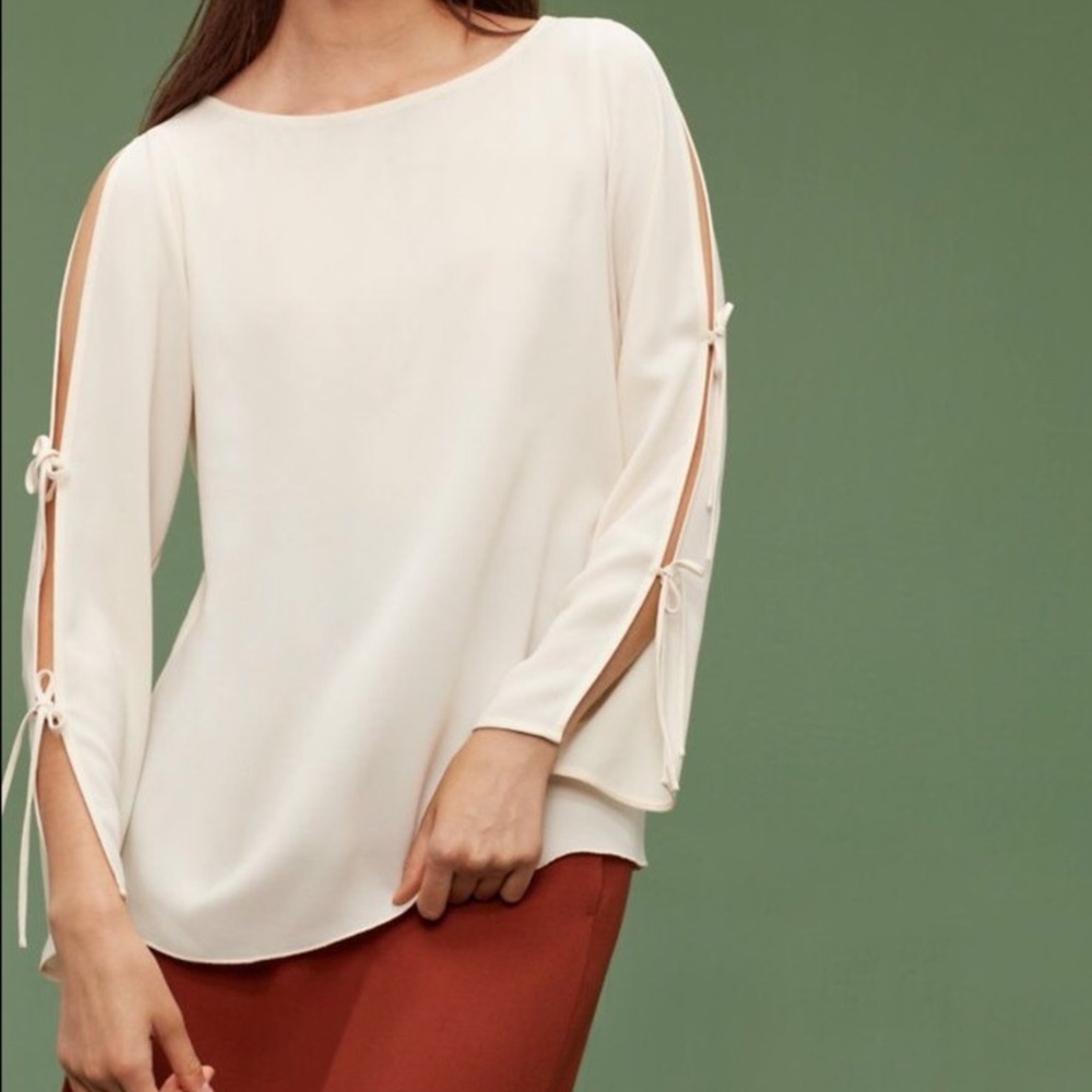 Aritzia Wilfred Pozzi Blouse- Cream- Size M